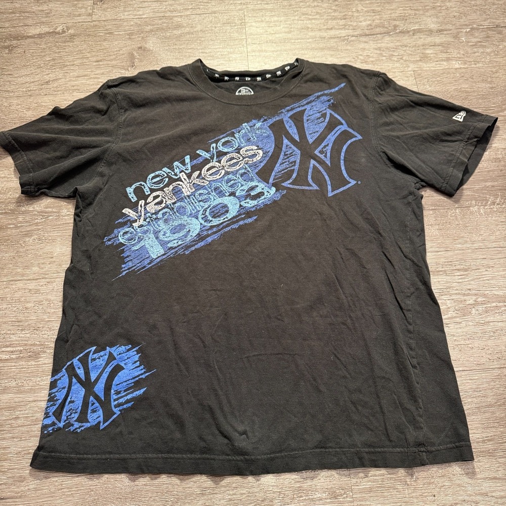 NEW YORK YANKEES Shirt Adult XL‎ Graphic Tee New Era Y2K Vintage Casual Mens